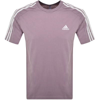 Adidas Originals Adidas Sportswear 3 Stripes T Shirt Lilac