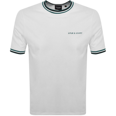 Lyle & Scott Lyle And Scott Embroidered Tipped T Shirt White