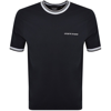 LYLE & SCOTT LYLE AND SCOTT EMBROIDERED TIPPED T SHIRT NAVY