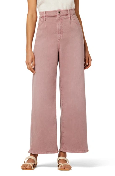 Joe's The Pleated High Waist Ankle Wide Leg Jeans In Nostalgia Rose