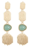 MELROSE AND MARKET TEXTURED LINEAR DROP EARRINGS