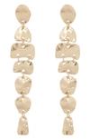 MELROSE AND MARKET HAMMERED LINEAR DROP EARRINGS