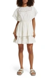 Scotch & Soda Broderie Anglaise Cotton Dress In Soft Ice