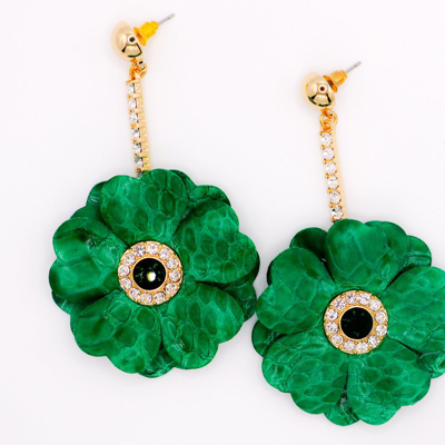 Le Réussi Garden Elegance Earrings In Green