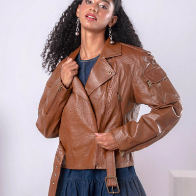 Zasta Studio Tequila Sunrise Jacket In Brown