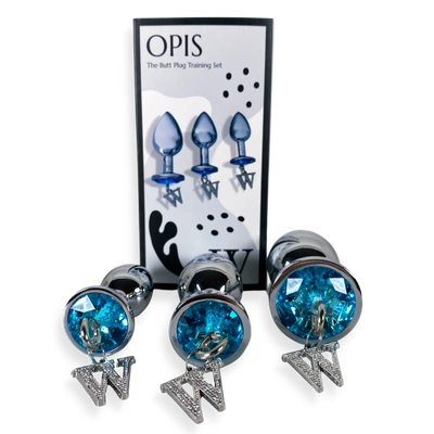 V For Vibes 3-piece Luxury Gem Anal Plug And Anal Training Kit Opis In White