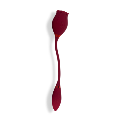 V For Vibes Rose Dual Vibrator, Rose Toy Daphne In White