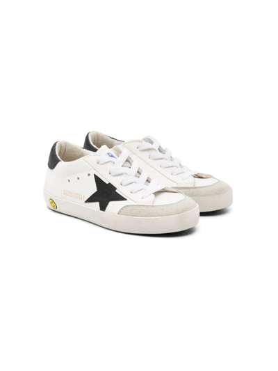 Golden Goose Kids' Super Star Lace Up Trainers In White