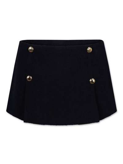 MIU MIU TWEED WOOL MINISKIRT