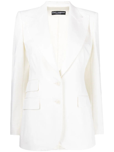 Dolce & Gabbana Peak-lapel Double-breasted Blazer In White