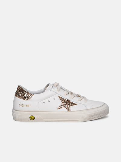 Golden Goose Kids' Glitter May Star Trainers In White