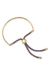 Monica Vinader Engravable Fiji Friendship Bracelet In Mink/ Gold