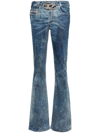 DIESEL FLARED JEANS WITH BUCKLE
