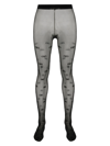 Dolce & Gabbana Monogram-pattern Tights In Black