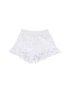 Monnalisa Fleece Shorts With Studs In White