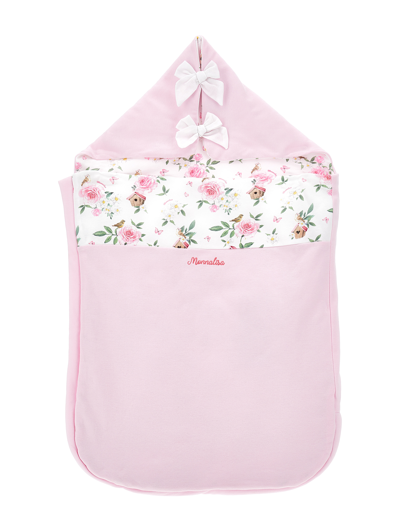 Monnalisa Babies'   Sleeping Bag With Hood In Pink
