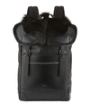 GIVENCHY RIDER LEATHER BACKPACK WITH FUR FLAP,PROD200360042