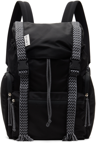 Lanvin Curb Strap-detail Backpack In Black