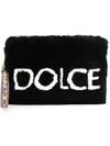 DOLCE & GABBANA Cleo fur clutch bag,RABBITFUR100%