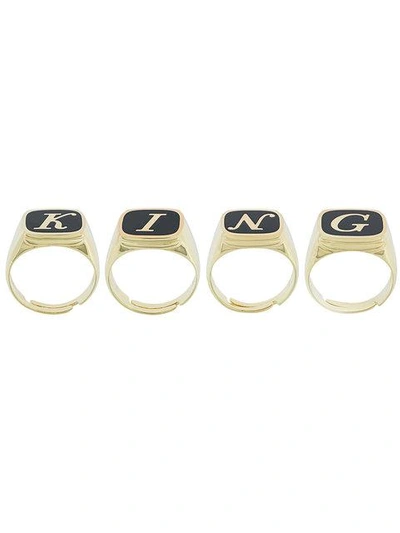 Dolce & Gabbana Gold 'king' Ring Set