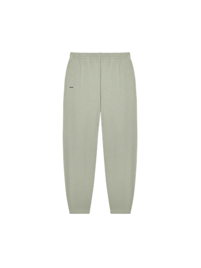 PANGAIA WOMENS DNA BARREL-LEG SWEATPANTS — MOSS GREEN