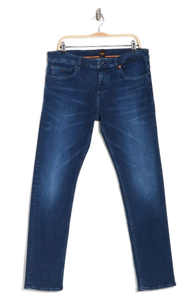 Hugo Boss Delaware Mens Slim Fit Jeans In Dark Blue Super-stretch De In Navy 419