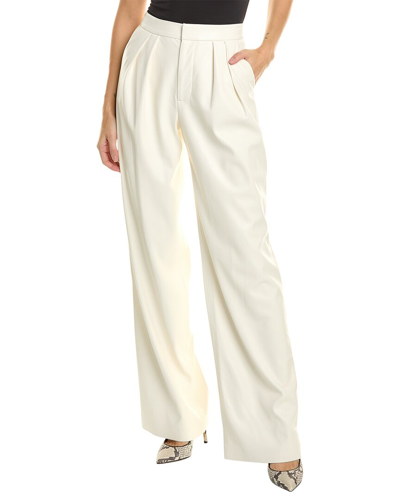 Alice And Olivia Alice + Olivia Pompey High-waist Pleated Pant In White