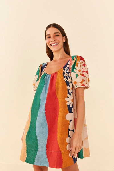 Farm Rio Super Fun Daisy Organic Cotton Mini Dress | ModeSens