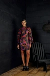 Farm Rio Black Wild Horses Backless Mini Dress In Wild Horses Black