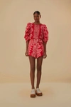 Farm Rio Flora Tapestry Red Shorts