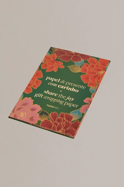 Farm Rio Share The Joy Gift Wrap Paper Set In Multi