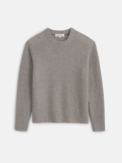 Alex Mill Jordan Ribbed Brushed-cashmere Jumper In Marled Granite