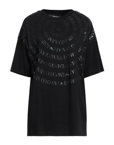 Emporio Armani Woman T-shirt Black Size M Cotton