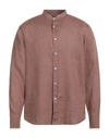 Liu •jo Man Man Shirt Brown Size 16 Linen
