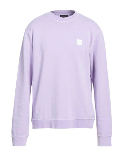 Outhere Man Sweatshirt Light Purple Size Xl Cotton In Purple