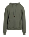 Buscemi Man Sweatshirt Green Size L Cotton, Elastane
