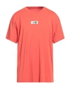 Mm6 Maison Margiela Man T-shirt Orange Size Xxl Cotton