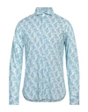 Fedeli Man Shirt Light Blue Size 17 ½ Cotton, Elastane