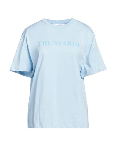 Trussardi Woman T-shirt Sky Blue Size Xl Cotton
