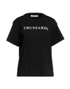 Trussardi Woman T-shirt Black Size M Cotton