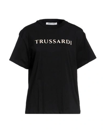 Trussardi Woman T-shirt Black Size M Cotton