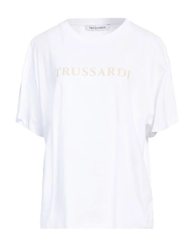 Trussardi Woman T-shirt White Size Xl Cotton