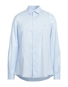 Trussardi Man Shirt Sky Blue Size 17 ½ Cotton, Elastane