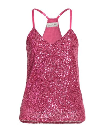 Je Suis Le Fleur Woman Top Fuchsia Size 8 Polyester In Pink