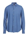 Brouback Man Shirt Slate Blue Size 15 Linen