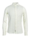Brouback Man Shirt Acid Green Size 15 Linen In Green