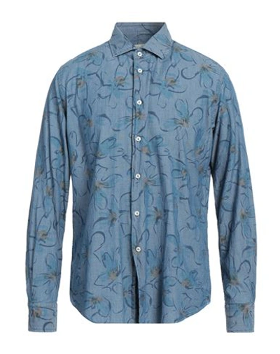 Xacus Man Shirt Blue Size 16 ½ Cotton