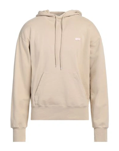 Soulland Man Sweatshirt Beige Size L Organic Cotton