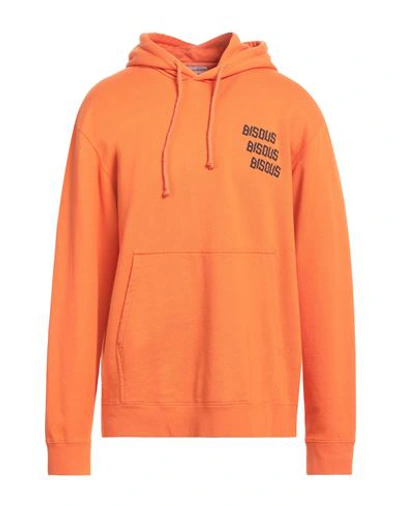 Bisous Man Sweatshirt Orange Size L Cotton