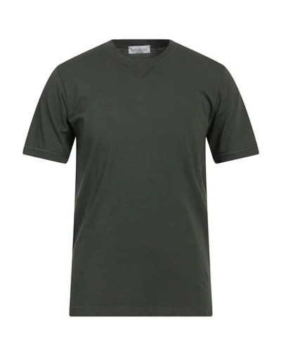 Bellwood Man T-shirt Military Green Size 40 Cotton